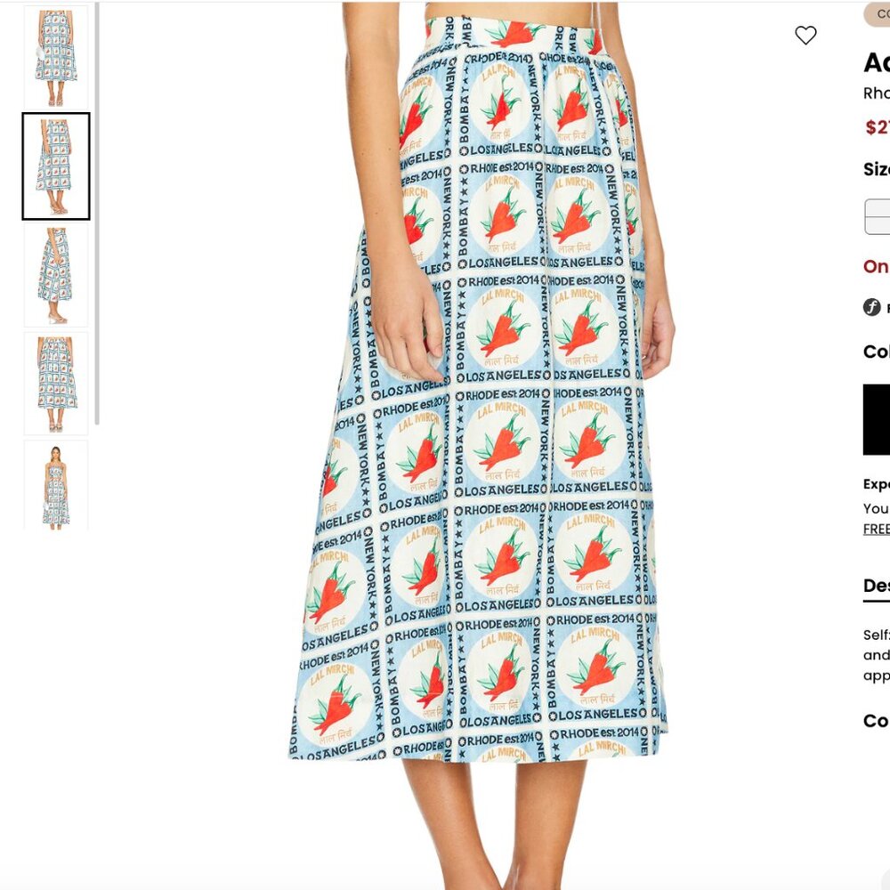 Rhode Aaron Skirt Size XS